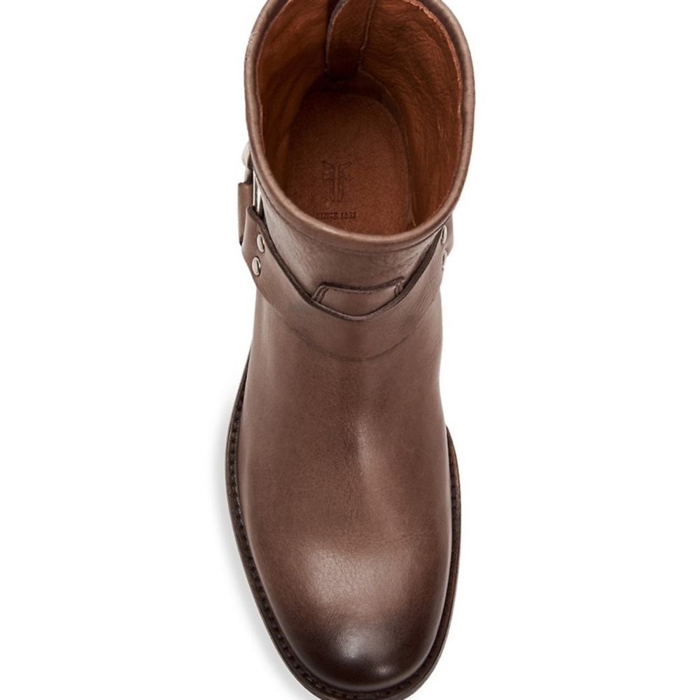NWT Frye "Phillip" Harness Grey Brown Short Boots 6.5 - Picture 3 of 7